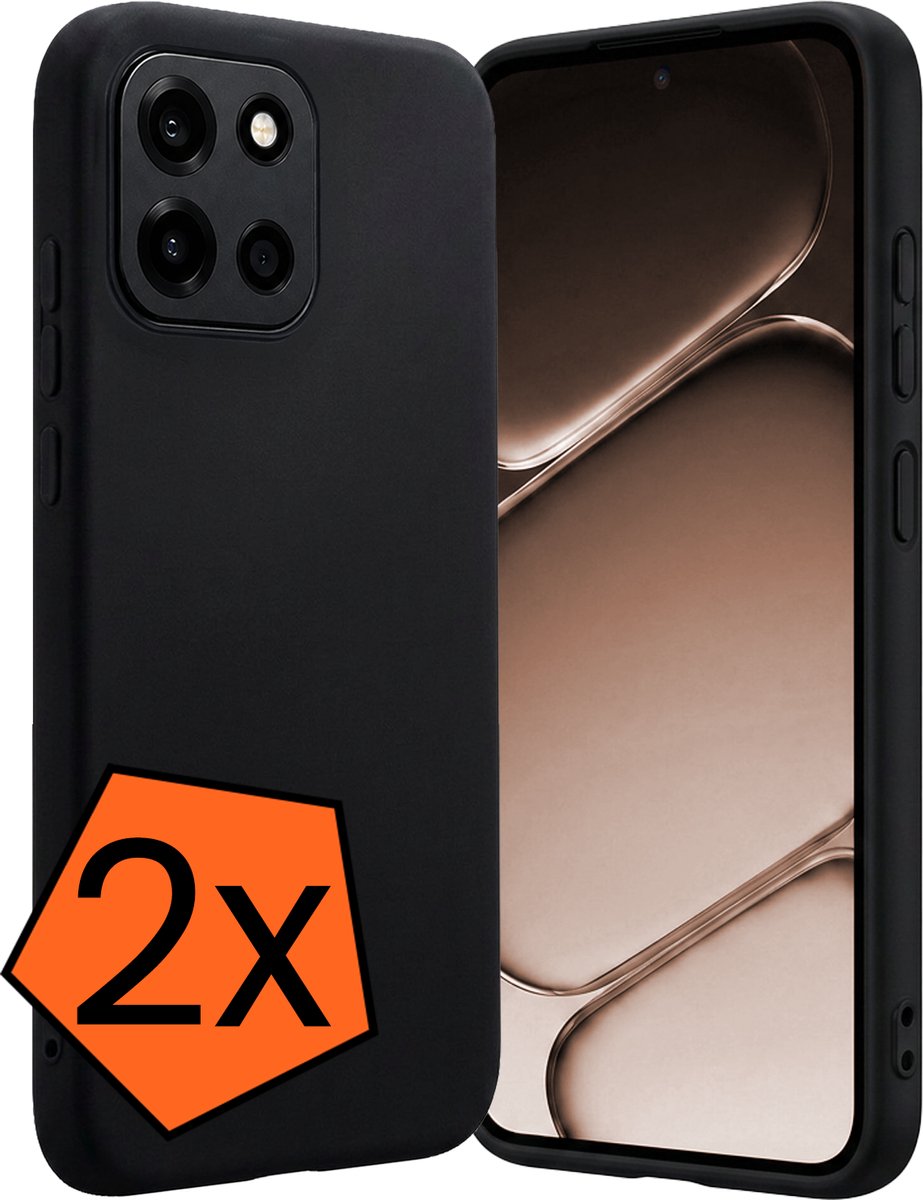 Hoes - 2 Stuks - Geschikt voor OnePlus Nord 6 - Sterk & Shockproof - Case Siliconen - Back Cover - Telefoon Hoes - Zwart