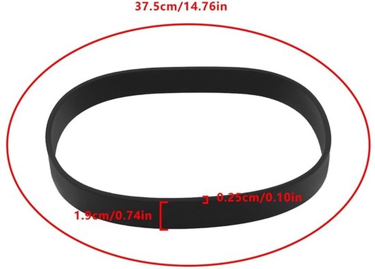 Stofzuiger Riem 4 Stuks - Vervangingsriem 3031120/2031093 - Compatibel met Bissell 1831/2486/2489/24899 - Rubber - Lengte 37,5 cm - Stofzuigerband