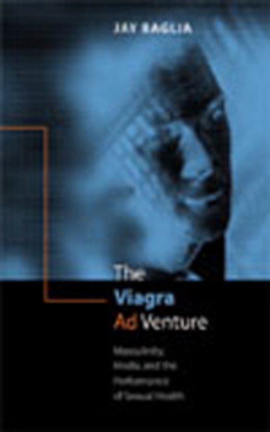 Boek 'The Viagra Ad Venture' met portret van een man.