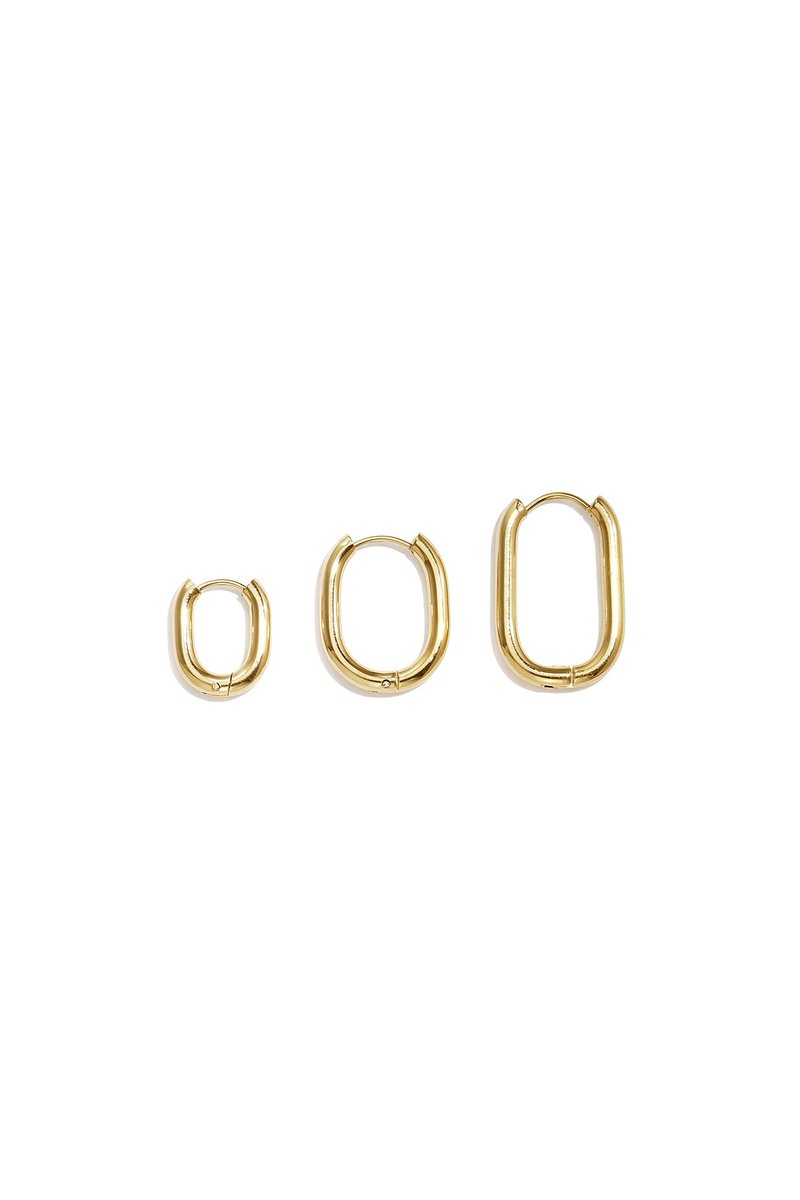 Vesper - Geometrische Oorbellen - Stainless Steel - - Zilver