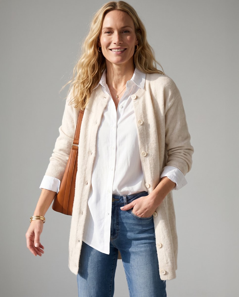 Je m'appelle Dames Vest - Wit - Maat M/L