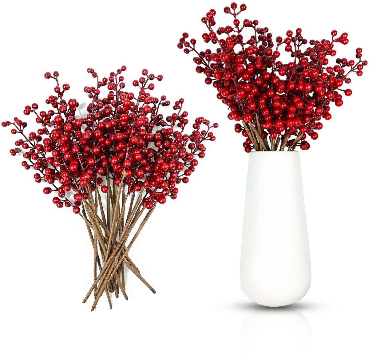 Solidchoice - Kunstmatige Bessentakken voor Kerstdecoratie 20 Stuks