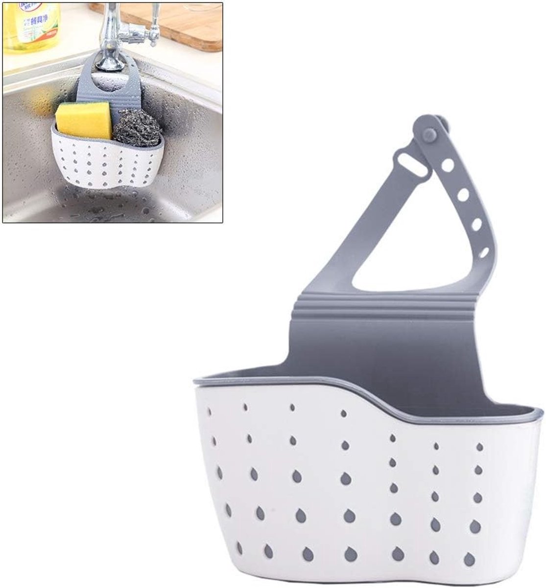 Hangende Afvoermand voor Sponsen, Badkamer Organizer, Keukenaccessoire voor Afvoer en Zeep