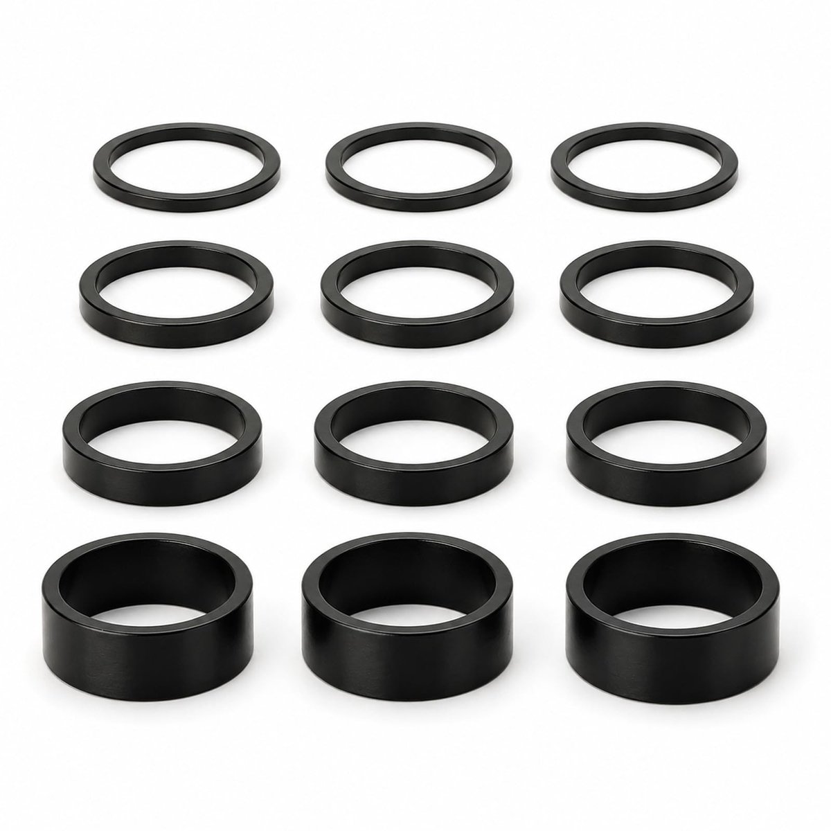 Solidchoice - Set van 12 Aluminium Fiets Spacers 1 1/8 Inch