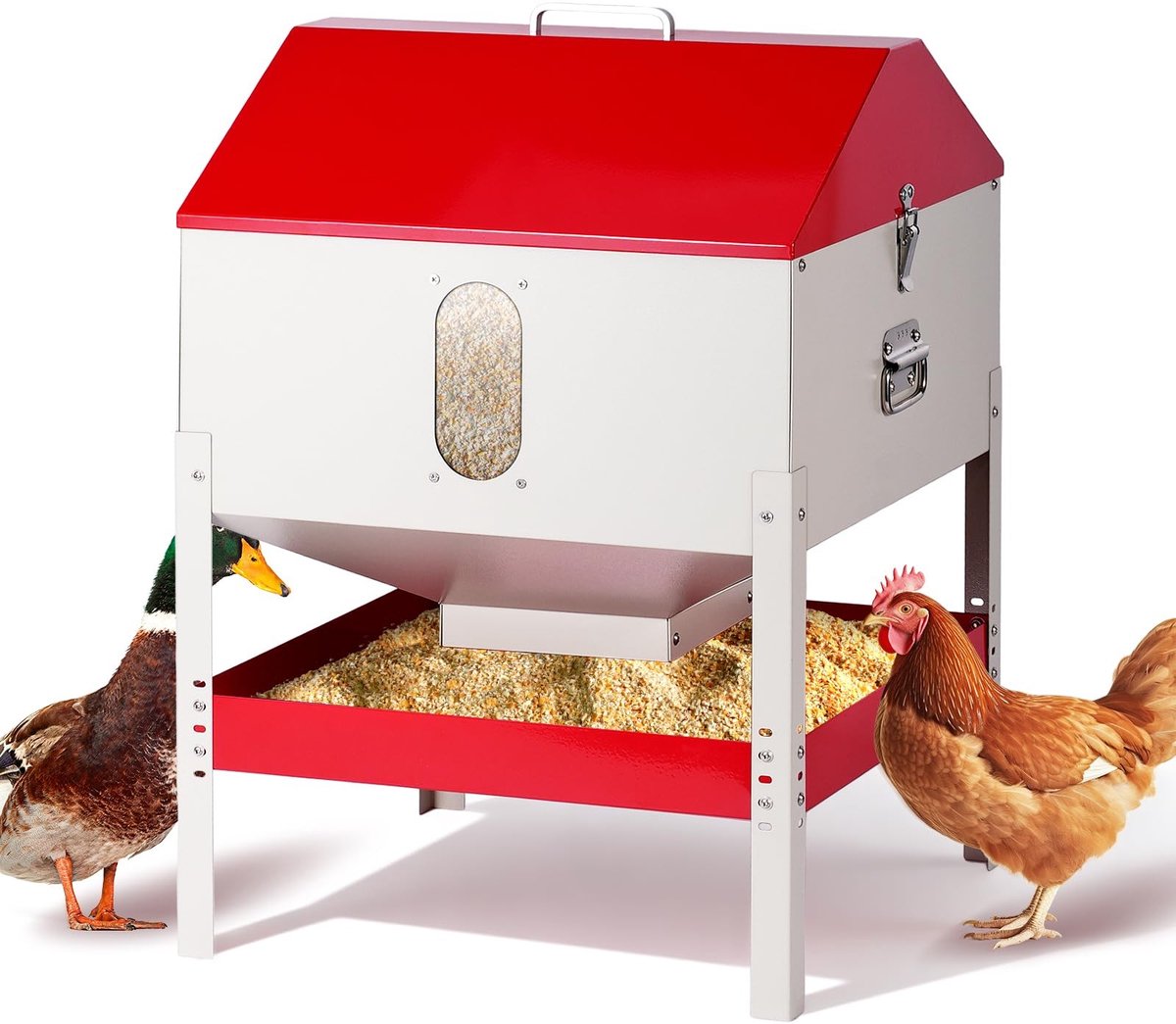Solidchoice - Automatische Kippenvoederautomaat met Capaciteit van 9 kg