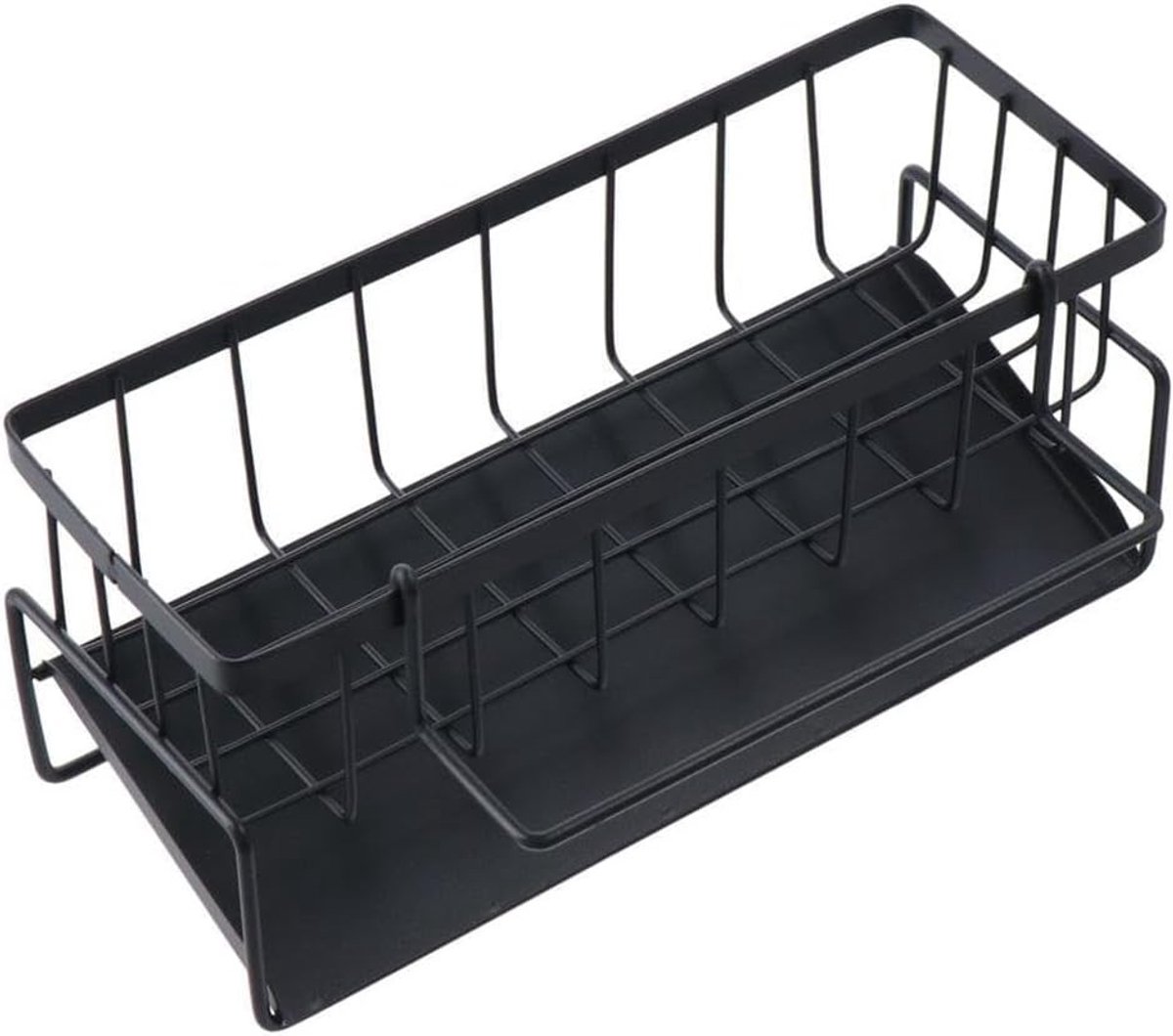 Praktische Afwasbak Organizer voor Sponsen, Zeep en Keukenaccessoires - Ideaal voor Keuken en Badkamer met Zelfafvoerende Bak
