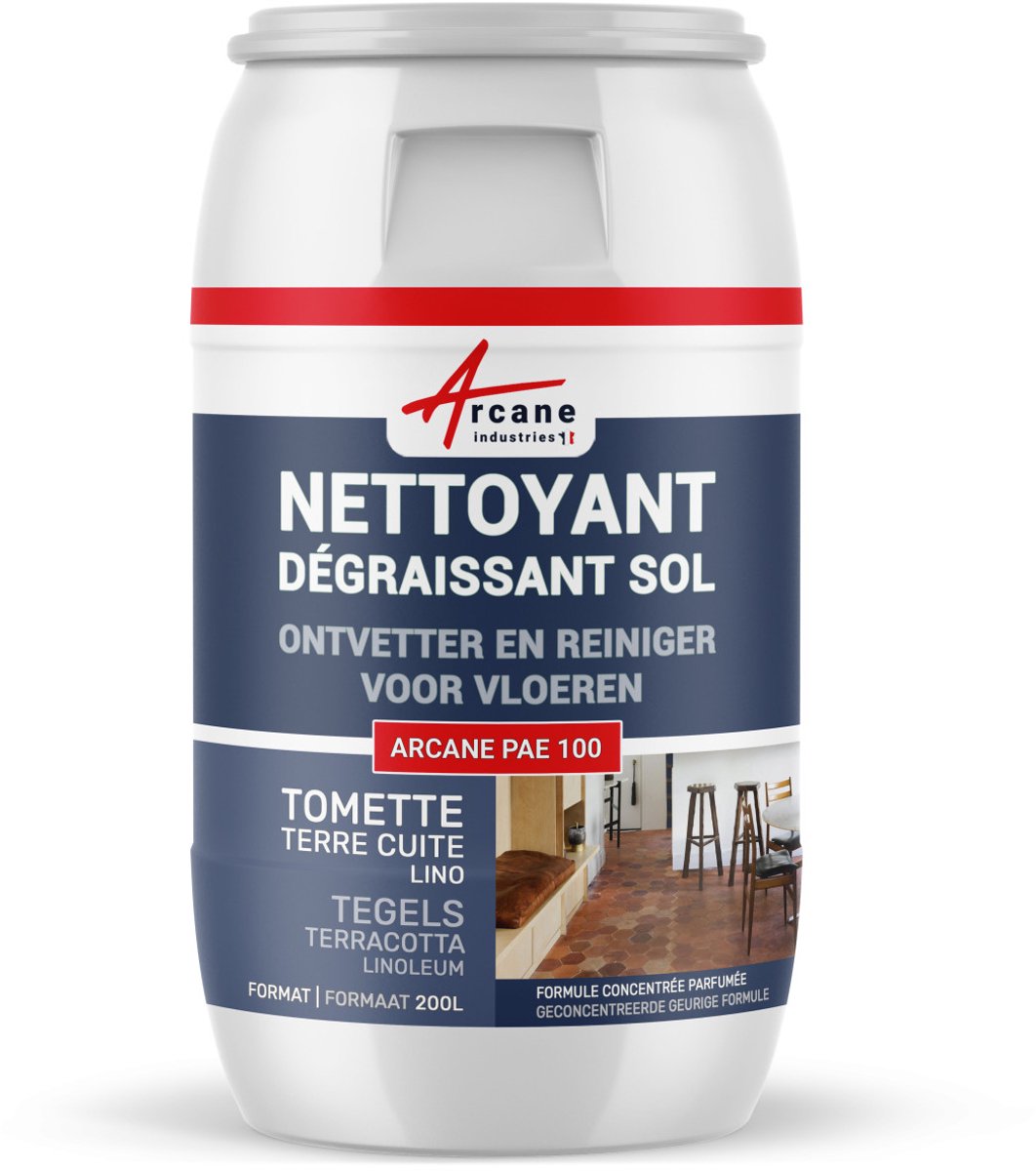 Ontvettende reiniger voor tegelvloeren en buitenvloeren - ONTVETTENDE VLOERREINIGER