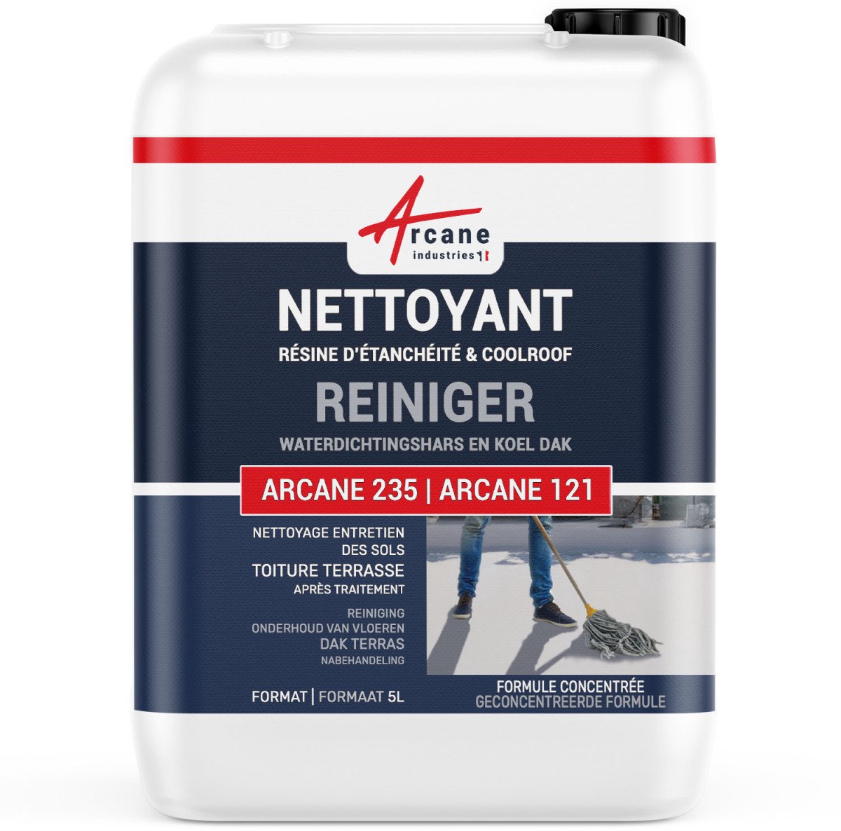 Reiniger voor afdichtingshars, Cool Roof & steintapijt: ARCANE 235