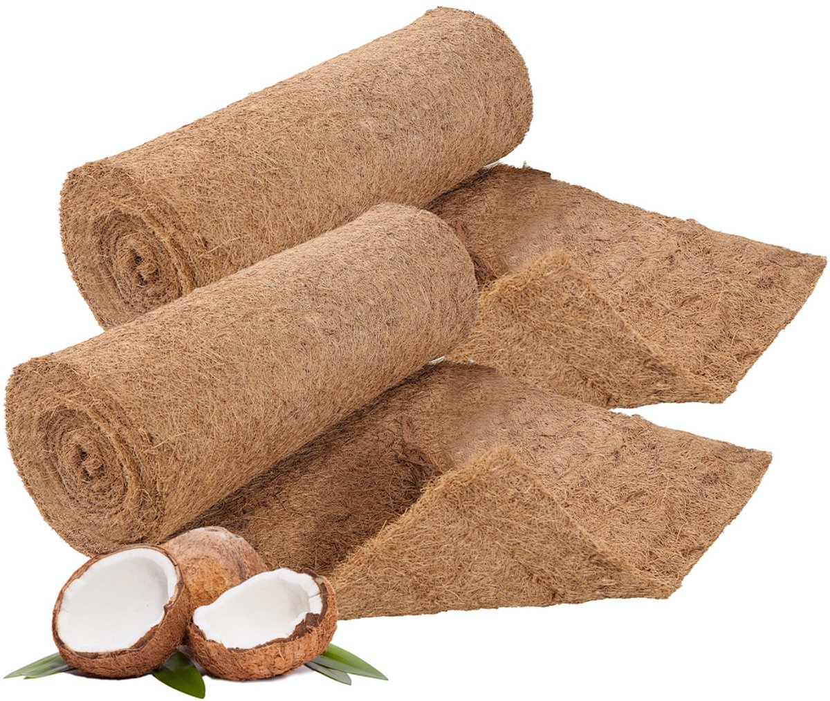 Kokosvezelmat 5 x 0,5 m - 1200 g/m² - Winter- en vorstbescherming voor planten, bomen en tuinbedden