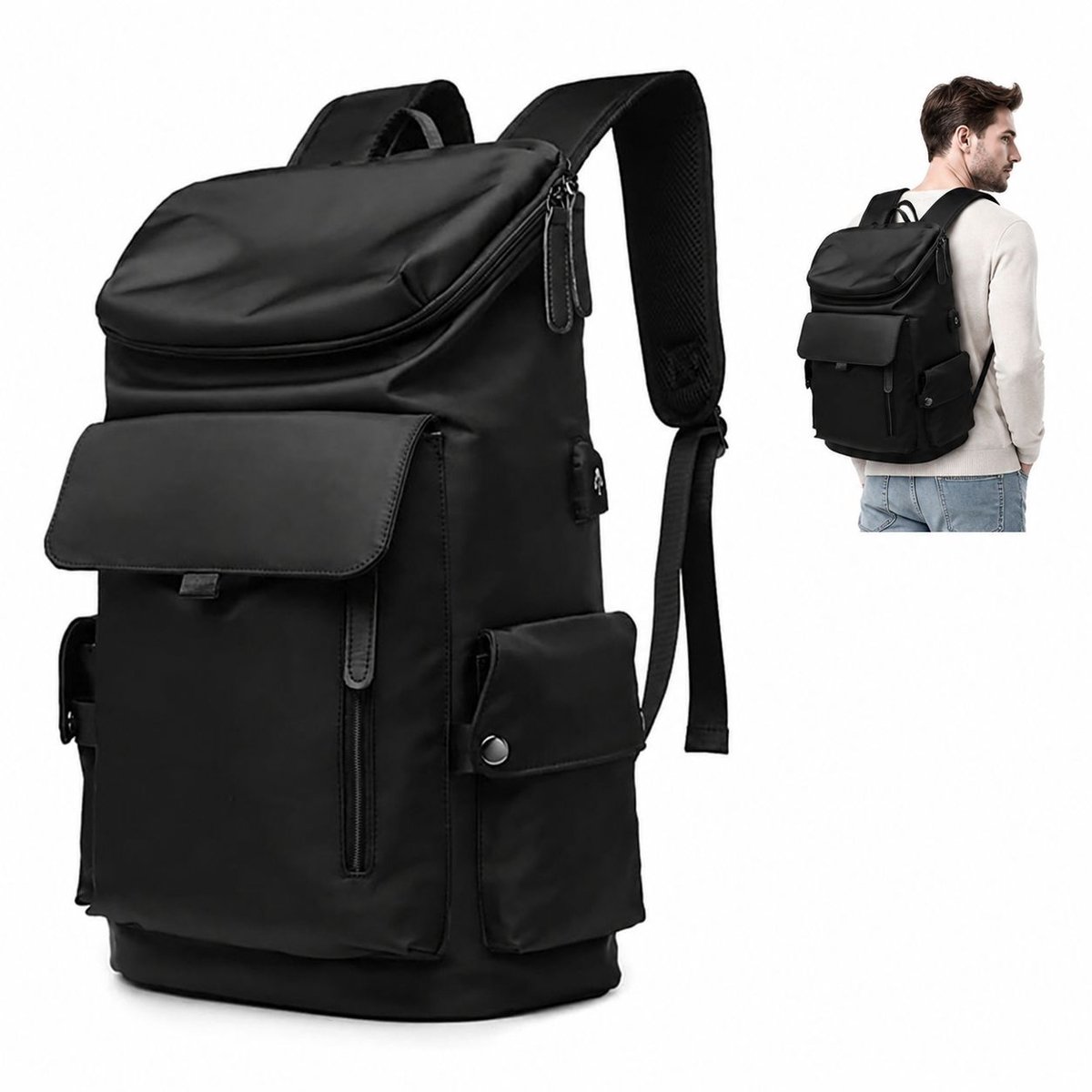 Bobypet - Laptoprugzak - 17 inch rugzak voor heren en dames - waterbestendig en lichtgewicht - voor werk, school en reizen