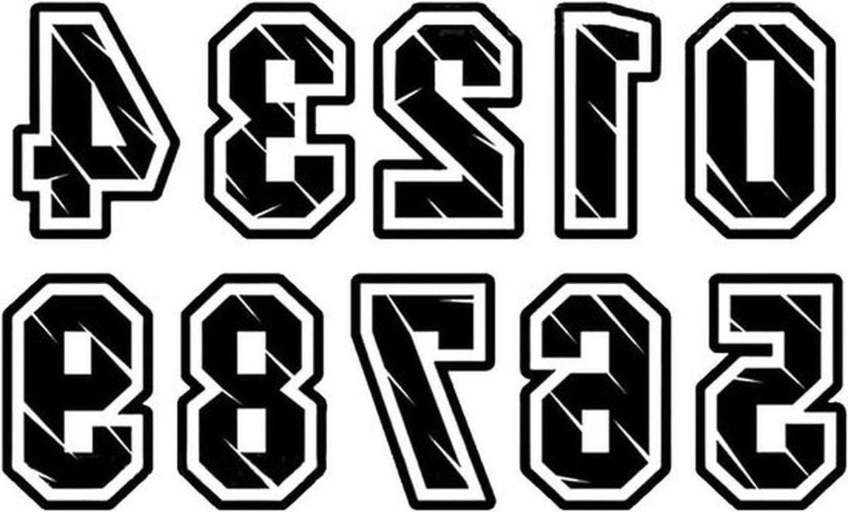Nummerstickers voor Motoren en Voertuigen - Set van 10 Motocross Stickers voor Quads, Scooters en Trucks