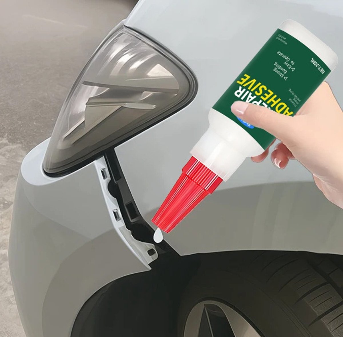 TLVX Super Sterke Auto Bumperlijm 20ml / Superlijm Geschikt voor alle soorten Kunststof / Plastic / Automotive / Auto Bumper Reparatie Lijm / Sterke Hechting / Permanent / Waterproof / Transparant