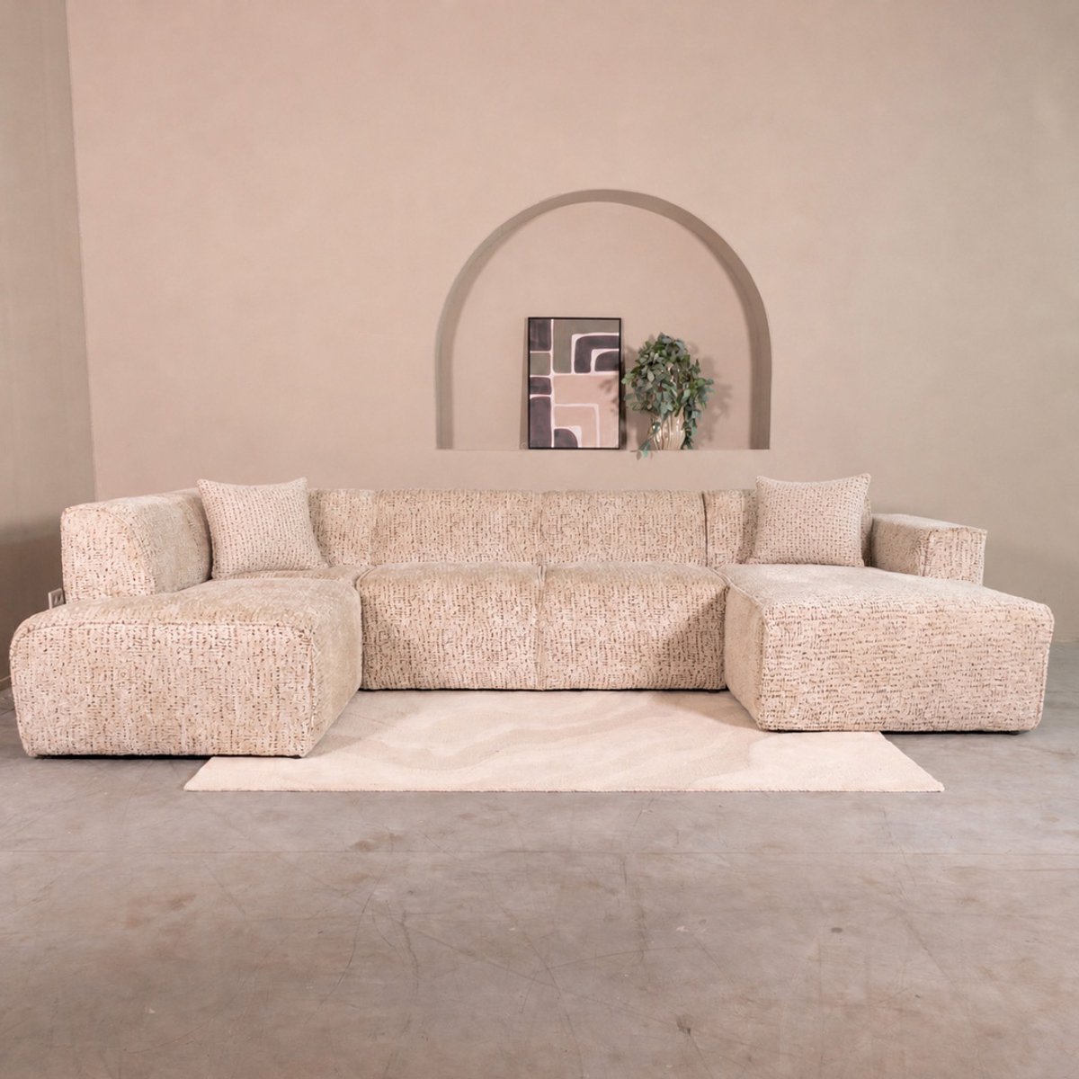 LABEL51 Salvano Hoekbank - Naturel - Rimba - U-Bank Links - -