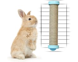 Oncpcare Rabbit Scratching Post Natural Sisal Scratching Toy for Rabbits, Claw and Dental Care, Interactive Cat Tree - ShopVlot