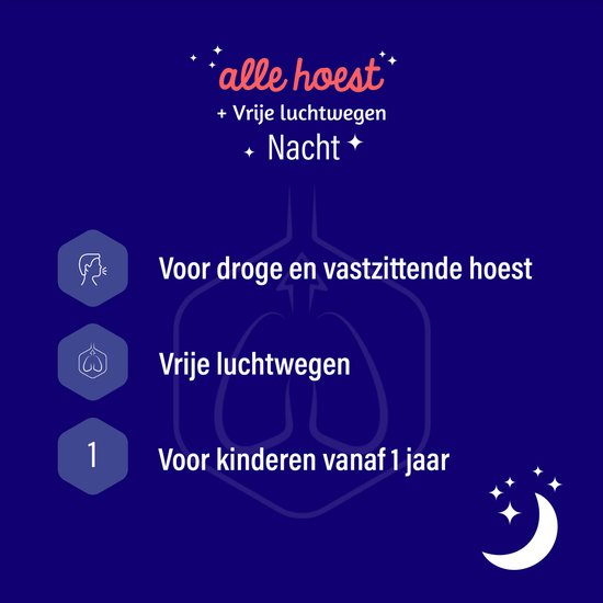 Dampo Kids Nacht Kindersiroop Alle Hoest + Vrije luchtwegen - Voor droge en vastzittende hoest 's nachts bij kinderen - Verlichting en verzachting bij het hoesten - Vanaf 1 jaar - Medisch hulpmiddel - 100 ml