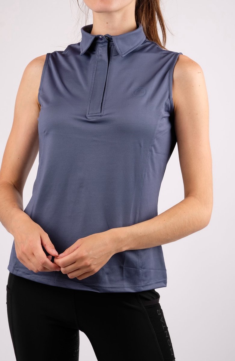 Montar Fiona Mouwloze Polo Blue S