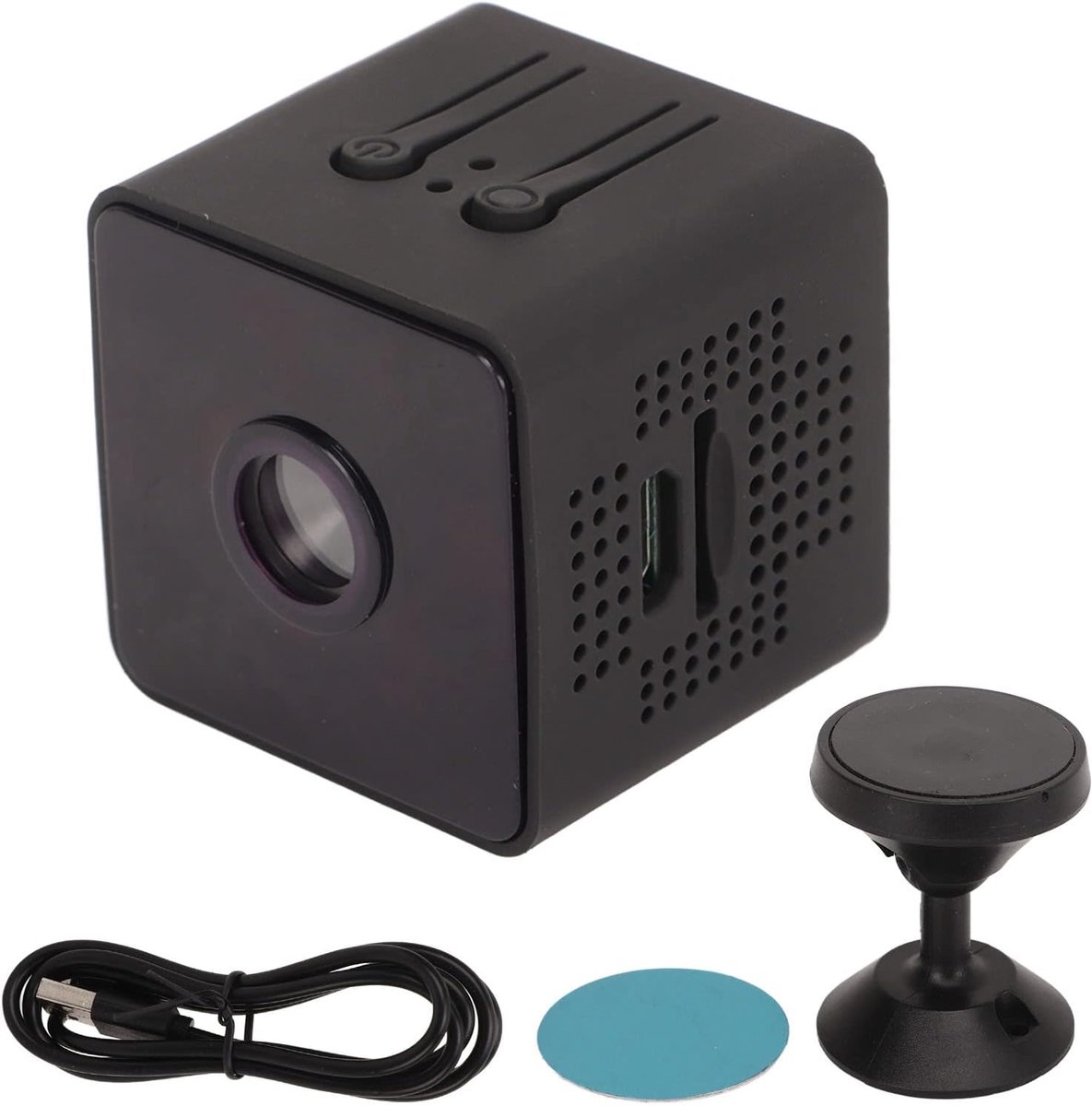 Mini dashcam, mini bedrade wifi-camera, HD 1080P, nachtzicht, bewegingsdetectie, kleine draagbare magnetische camera, geschikt voor thuis, buiten en op kantoor.