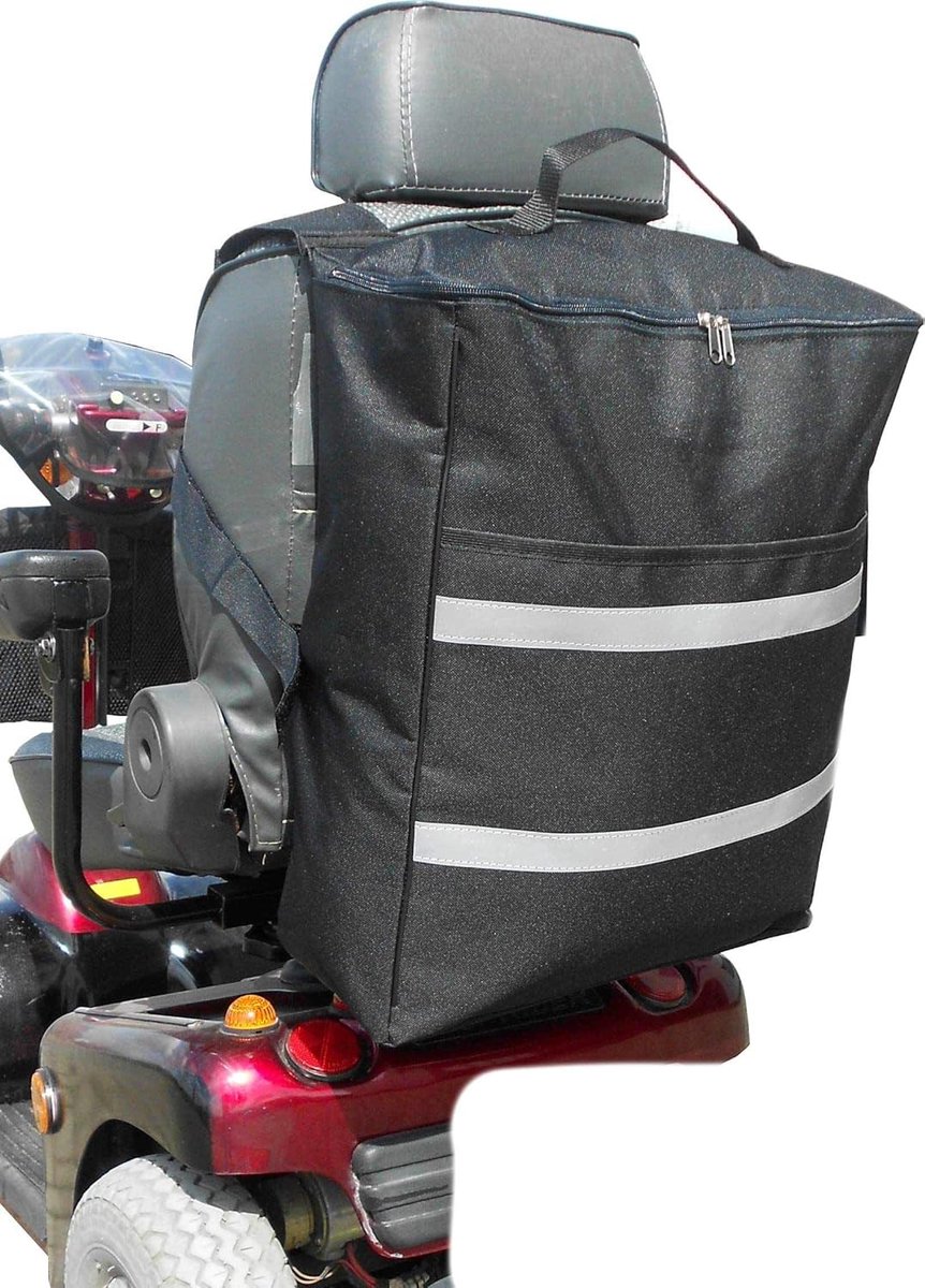 SnelShoppen - Mobility Scooter Shopping Bag, Electromobile Winkel Tas, Ruime Opbergtas, Waterdicht Materiaal, Zwart, Perfect voor Boodschappen en Dage