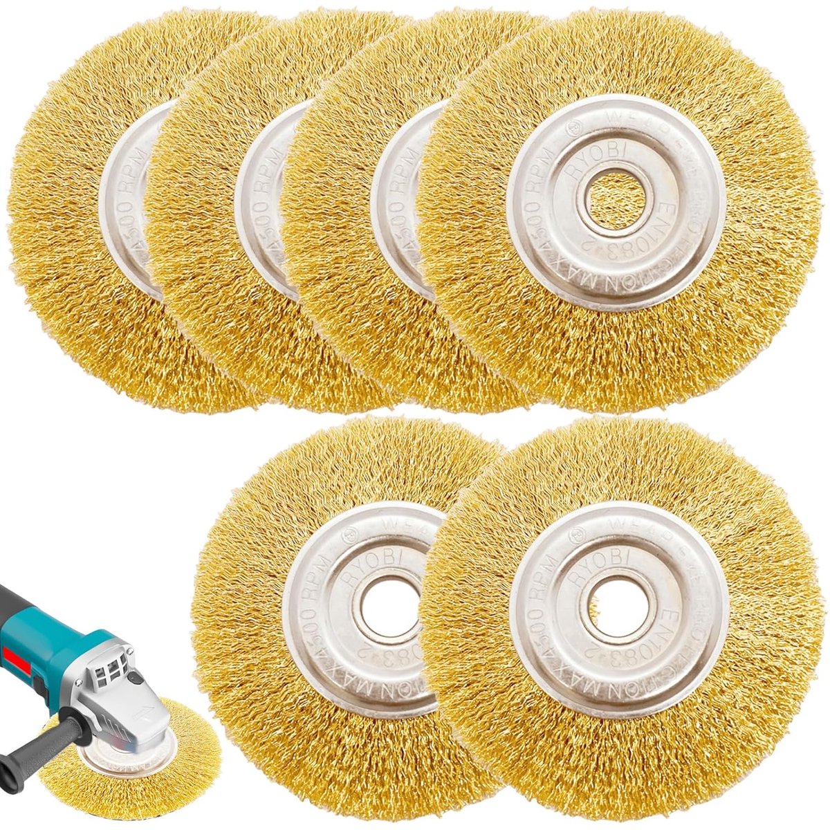 Thijox - Multibrush Voegenborstel Set - 6 Stuks - Effectieve Reiniging - Stijve Borstelstructuur - Ideaal voor Onkruid, Mos en Vuil - 11,5 cm Breed -