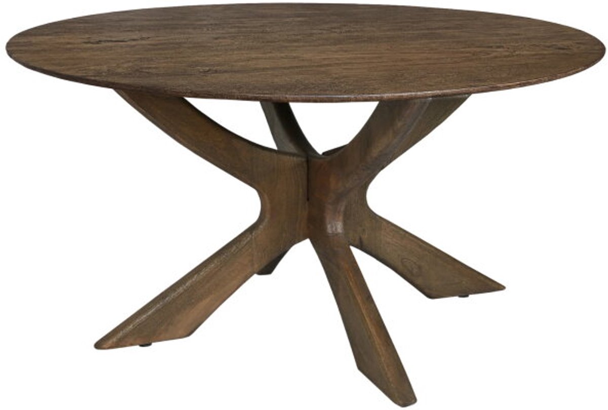 Brix Montreaux eettafel Rond walnoot bruin 150 cm - Japandi