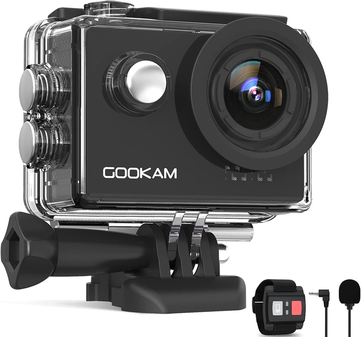 Thijox - Action Cam 4K 20MP WiFi Actiecamera met 40M Onderwatercapaciteit, EIS Sportcamera, Externe Microfoon, 2.4G Afstandsbediening, 170° Groothoek,