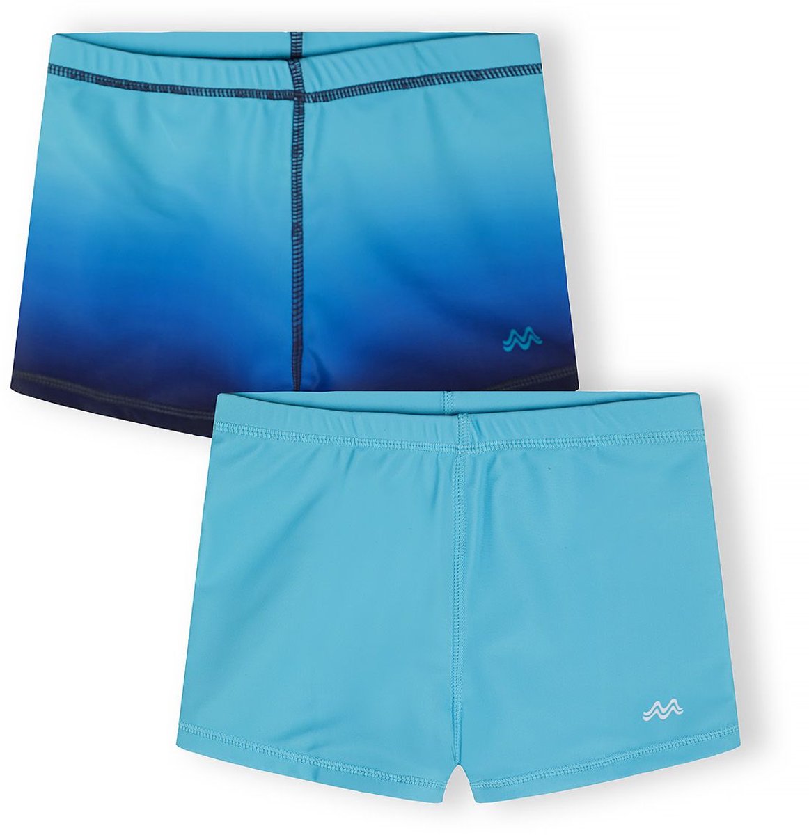 Minoti zwembroek kind 2-pack turquoise ombré jongens - sneldrogend