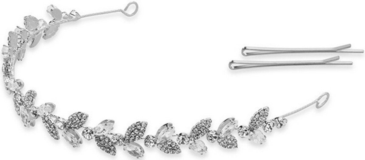 TROLI STAINLESS STEEL HAARBAND MET KRISTALLEN 1 STUK