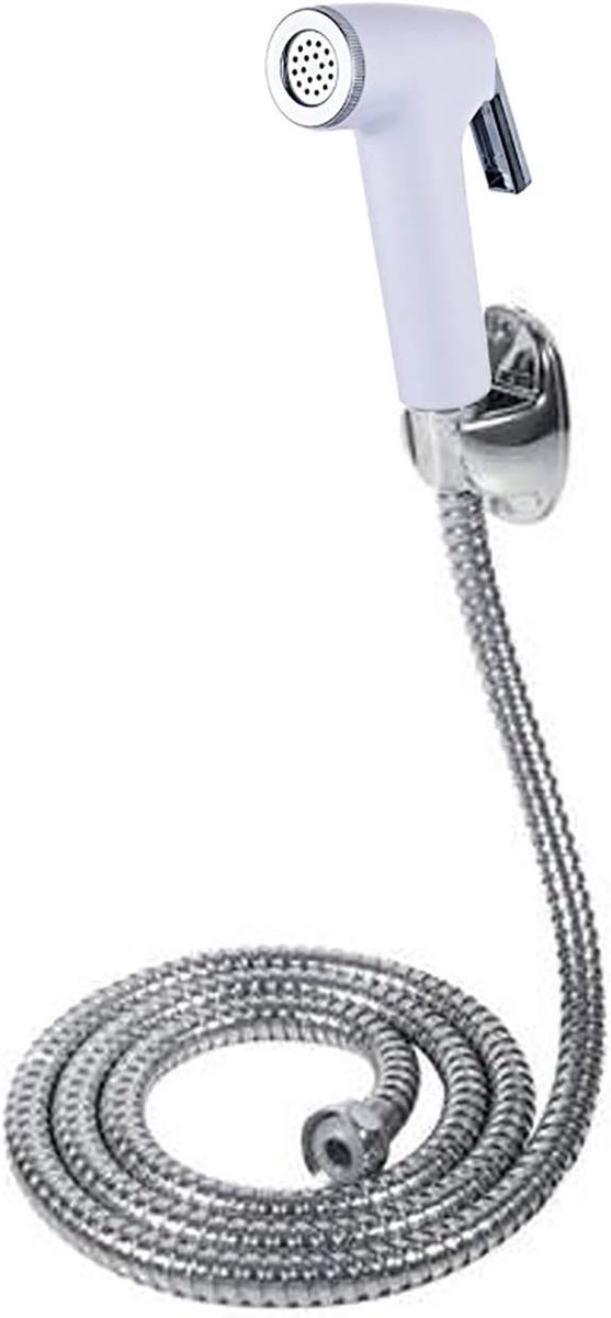 Bidet Sprinkler Set voor Dieren, Handdouche met Slang en Beugel voor Badkamer en Toiletreiniging - Wit, Perfect voor Hygiëne en Comfort