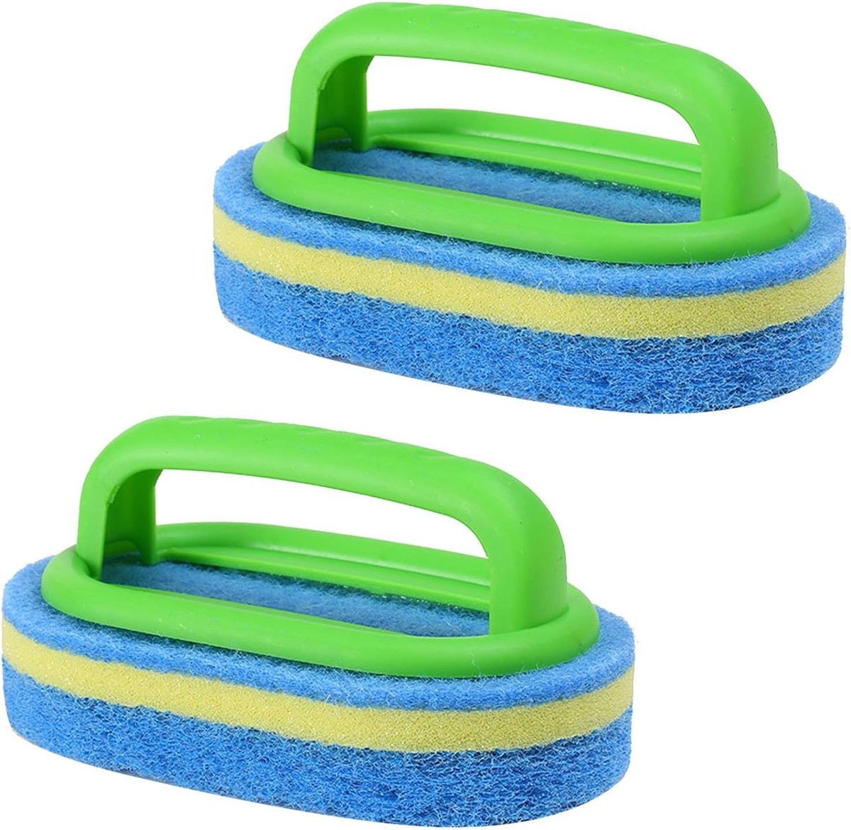 Multifunctionele reinigingssponzen met handvat voor keuken en zwembad, 16,9 x 5,7 x 7,5 cm, ideaal voor schoonmaken en schrobben