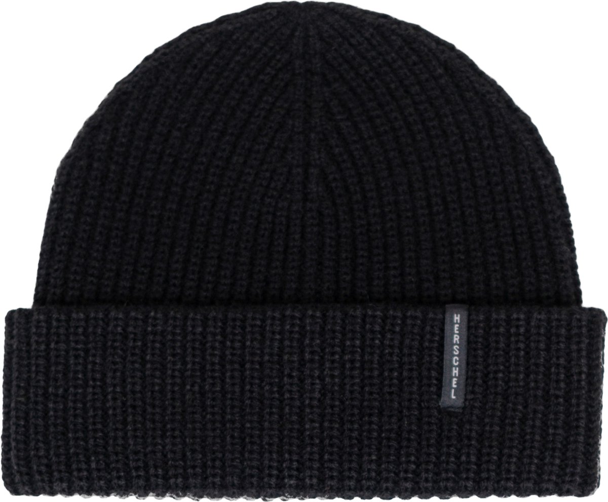 Herschel Watch Cap Vertical ID Beanie, Unisex, Zwart, Muts, maat: One size