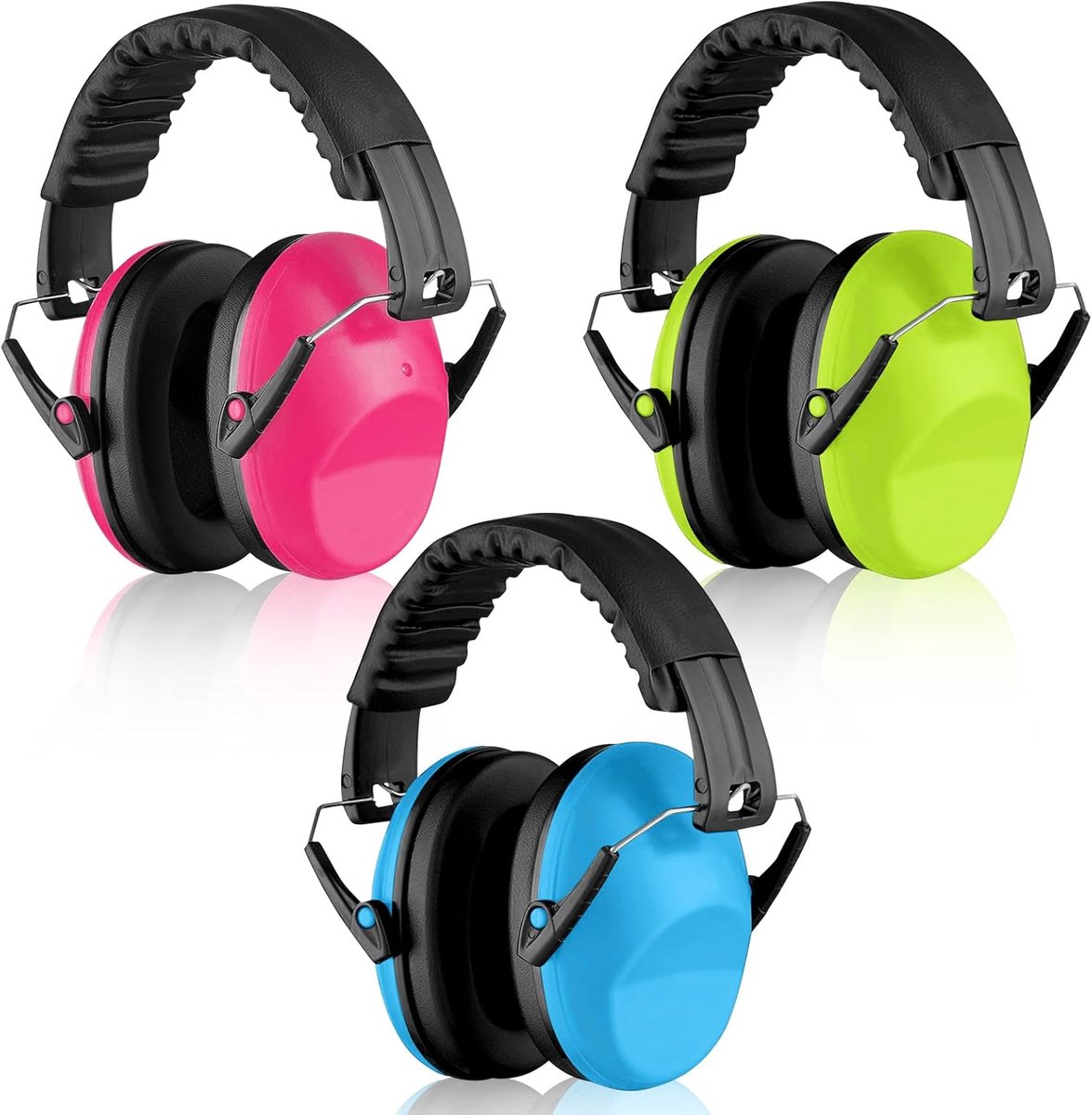 Thijox - 3 stuks Gehoorbescherming voor Kinderen - Geluidsisolerende Hoofdtelefoon met SNR 26 dB - Oorbeschermers voor Baby's en Kinderen - Comfortabe