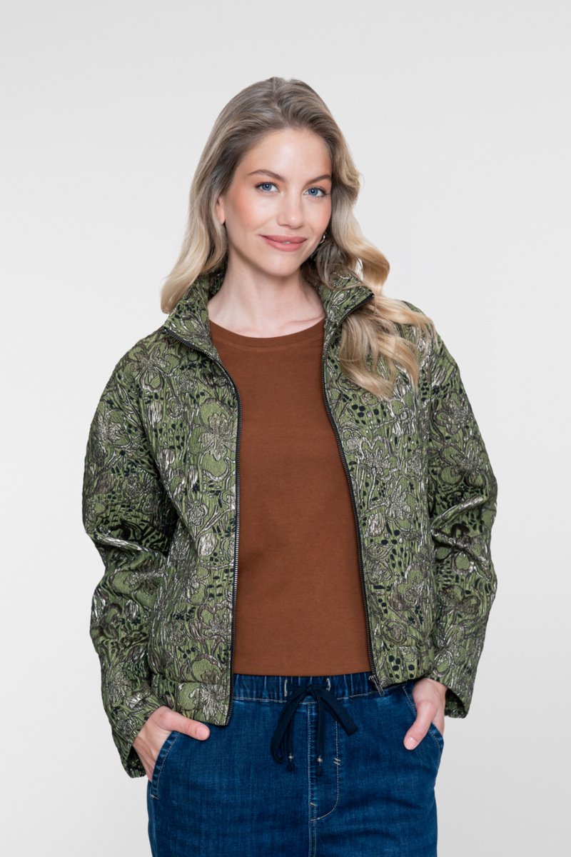Geisha Jas Jasje Met Structuur 65613 20 Olive/lurex Dames Maat - M