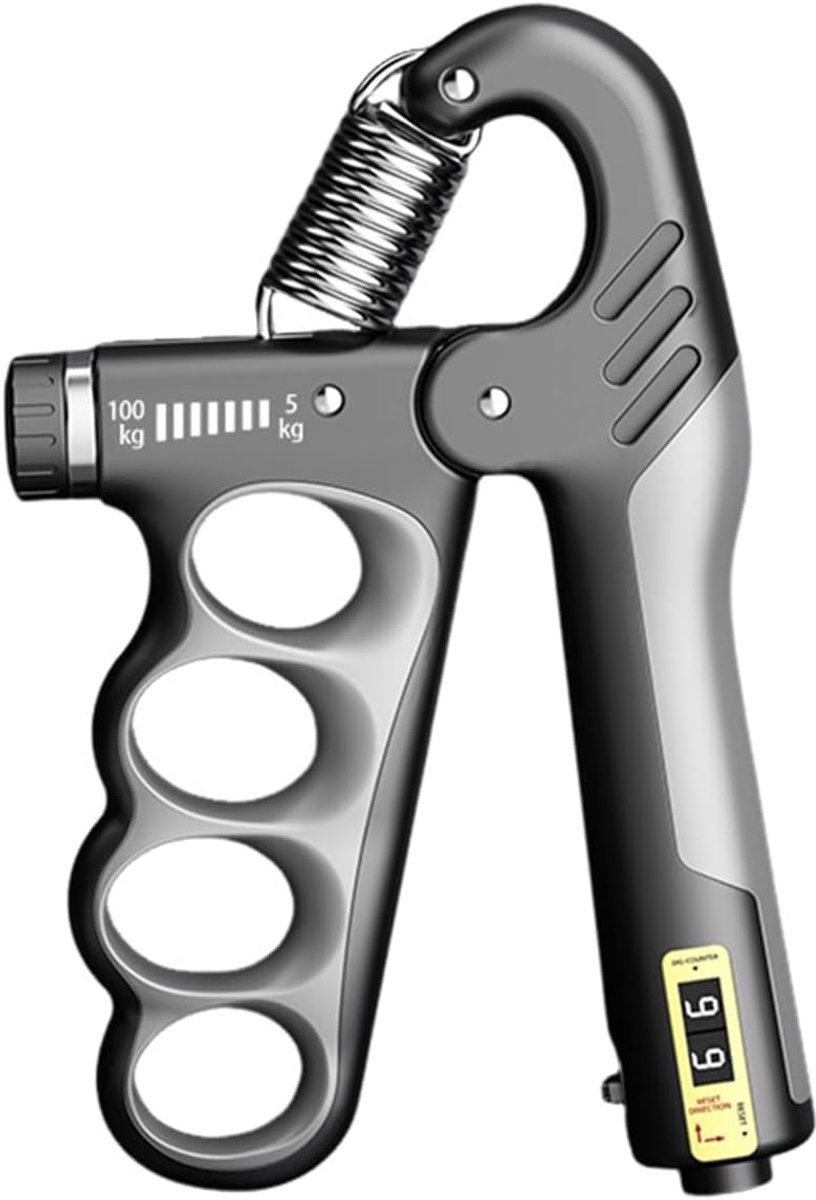 Thijox - Handtrainer Vingertrainer Onderarmtrainer Verstelbaar met Geïntegreerde Tellfunctie Gripkracht Trainer voor Spieropbouw Antislip Handgreep