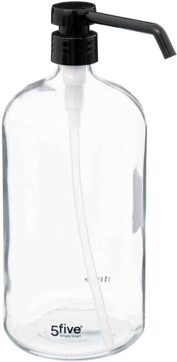 Thijox - Transparante Dispenser 1L voor Keuken en Feest, Ideaal voor Sauzen, Olie en Dressing, Duurzaam en Makkelijk in Gebruik, Perfect voor Tuin en