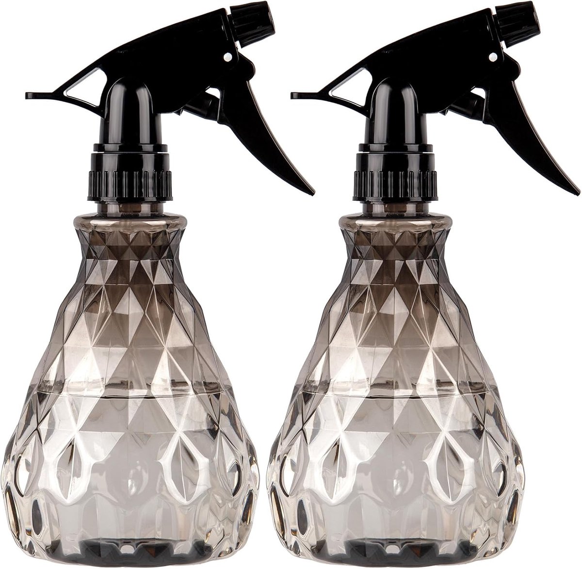 Thijox - 2 stuks Lege Spuitflessen 500 ml met Verstelbare Sproeikop - Navulbare Trigger Spuitflessen voor Planten, Tuin, Keuken - Grijs