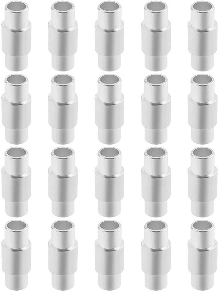 Inline-skates spacer wiel lager spacers - aluminium - snelheid - 20 stuks - voor inline Rollerblade & rolschaatsen - zilver.