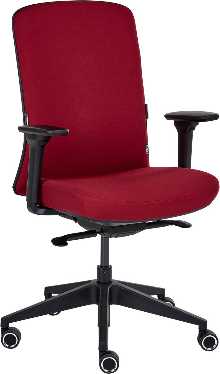 KAMILON - Bureaustoel - Donkerrood - Stof