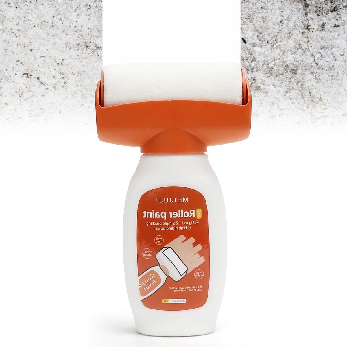 Witte Muurverf 500 g, 2-in-1 Verfrol met Graffiti- en Vlekkenherstelpasta voor Binnengebruik