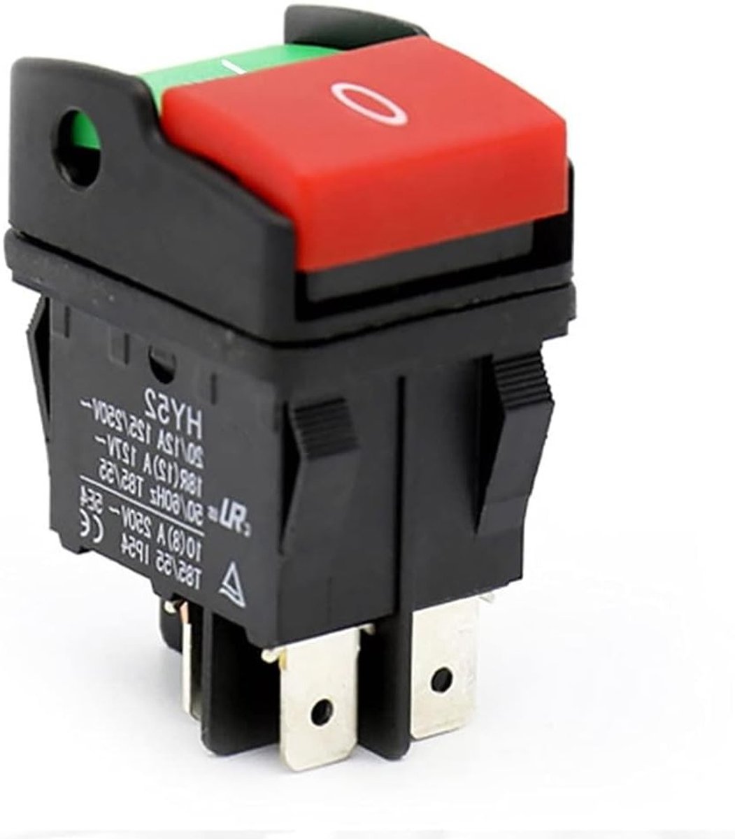 Drukknop Schakelaar - Mechanisch Component - Apparaten Bedienen - Waterdicht Stofdicht - 5 x 4 x 3 cm - Zwart