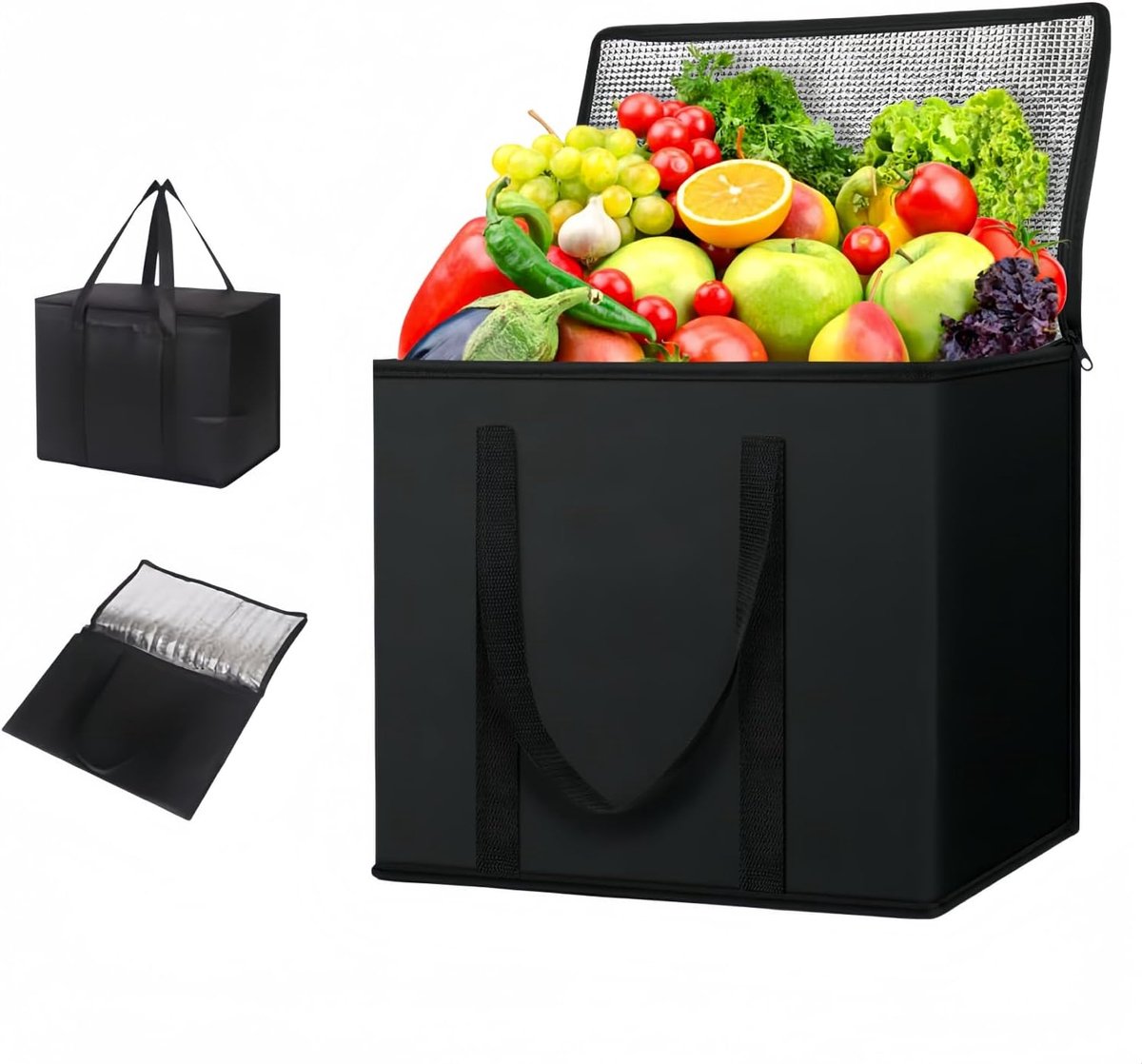 SnelShoppen - Grote Opvouwbare Picknicktas 35L - Isolerende Koeltas - Draagbare Boodschappentas van Waterdichte Oxford-stof - Perfect voor Picknick, C