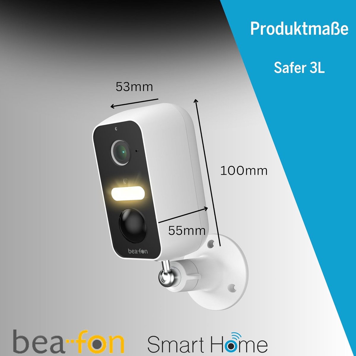 SnelShoppen - Rotatable Outdoor Security Camera met LED Licht - 3MP Super HD - IP65 Waterdicht en Stofdicht - 2.4G WiFi - Beveiligingscamera voor Tuin