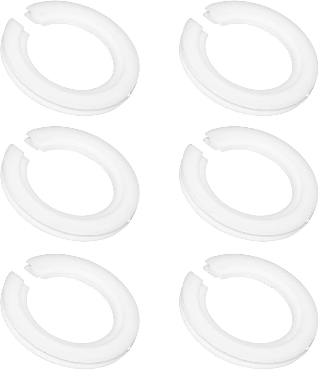 SnelShoppen - Lampshade Adapter E27 naar E14, 42mm naar 29mm, kunststof, 6 stuks met duplex ring fitting voor eenvoudig gebruik in huis, tuin en feest