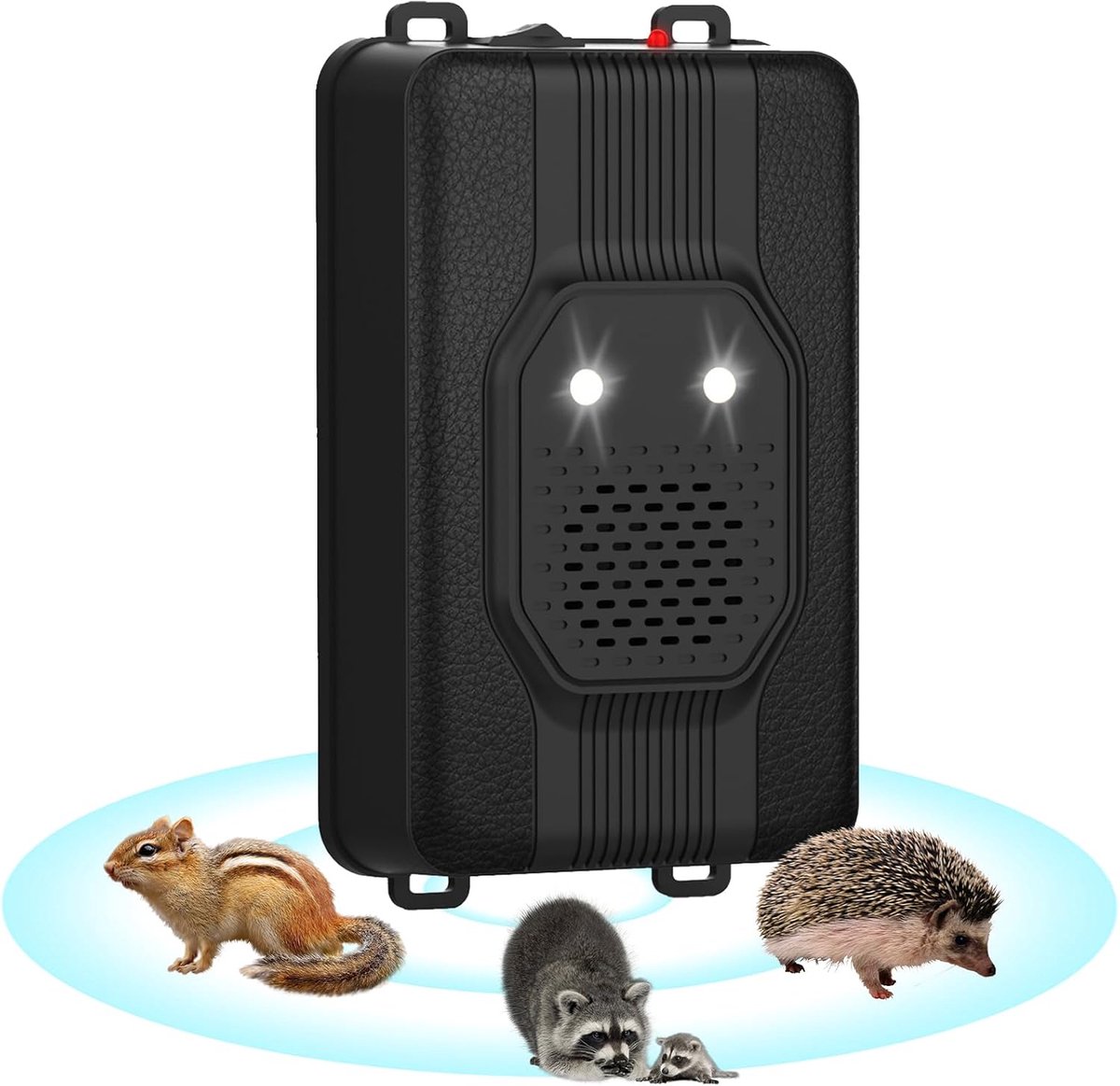 SnelShoppen - Ultrasonic Marten Repeller voor Auto met Flitslicht, Mobiele Marten Bescherming, 12V Accu en USB, Effectieve Dierafschrikker voor Motorc