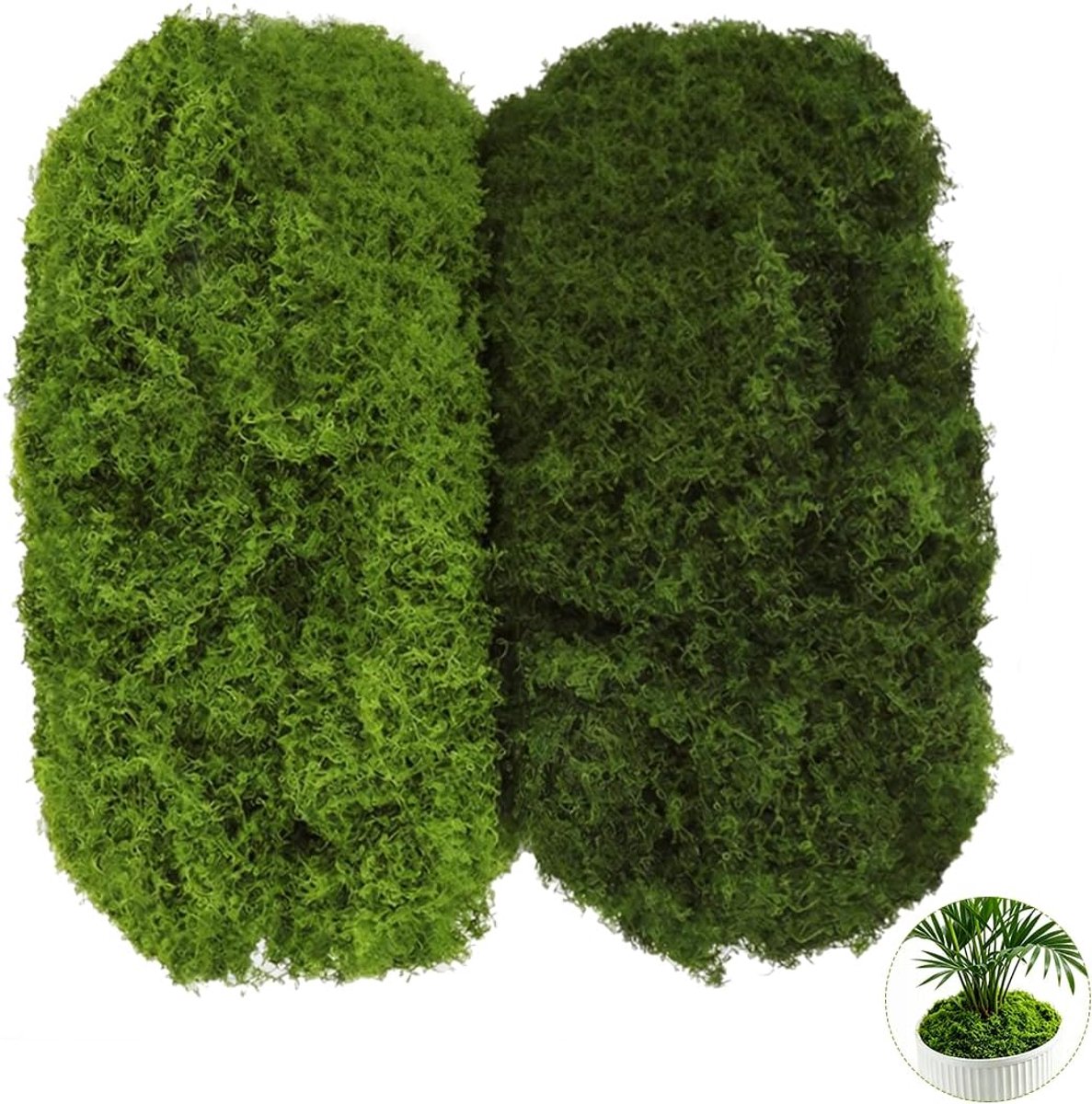 SnelShoppen - Kunstmos 100g - Donkergroen & Lichtgroen - Decoratieve Kunstgras voor Tuin, Feest, Bruiloft, Muurdecoratie - Flexibel en Duurzaam