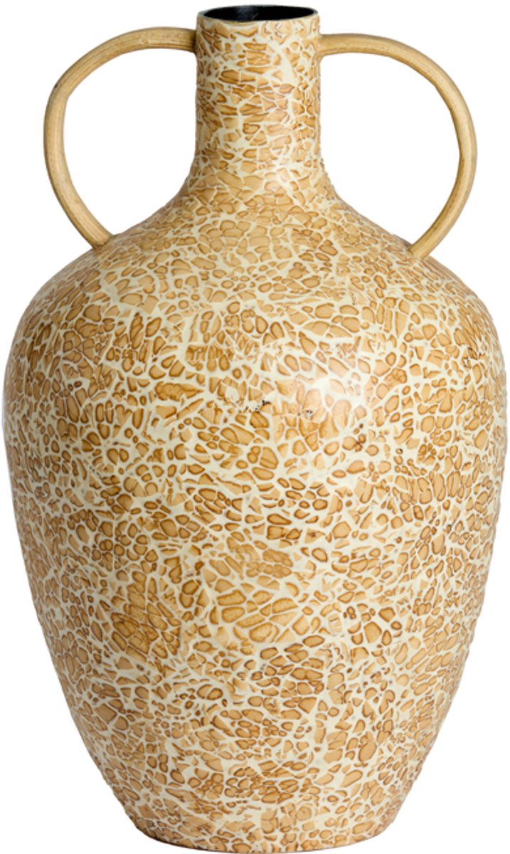 Sfeervolle bruine bamboe vaas Light & Living Cabra