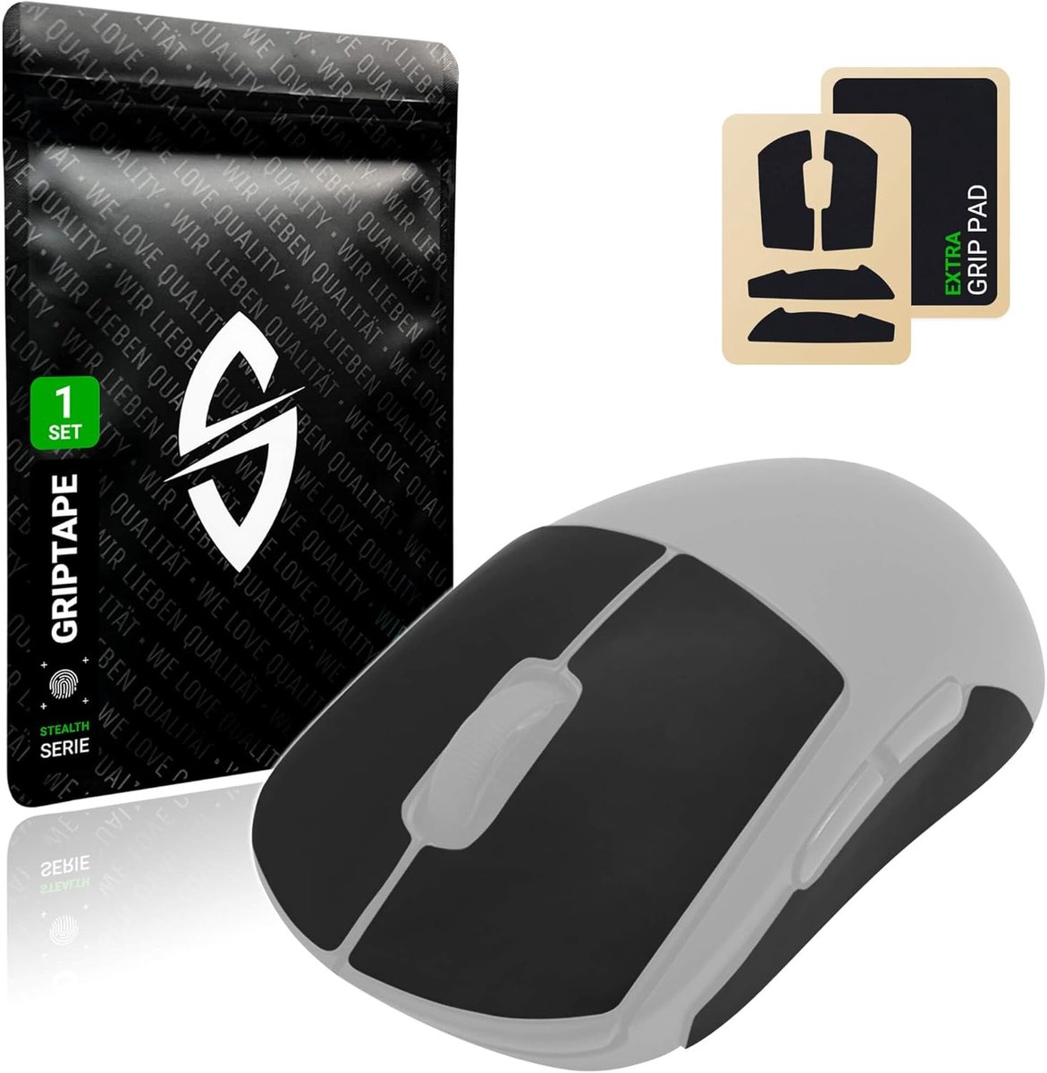 SnelShoppen - SensoryBoost Muismat Grip Tape - Ultra Dun, Zweetabsorberend, Niet-Slip, Soft Touch, 0.5mm - Gaming Accessoire voor Optimaal Gebruik