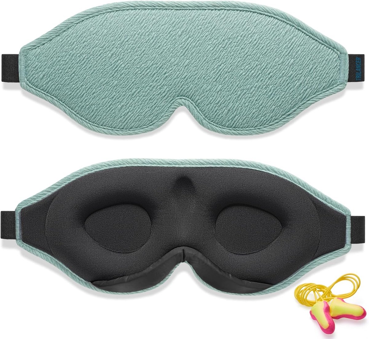 SnelShoppen - 2026 Innovatief Oogmasker voor Mannen en Vrouwen, 100% Lichtdicht Design, Ideaal voor Slaap, Naps, Meditatie en Reizen in Meer Groen