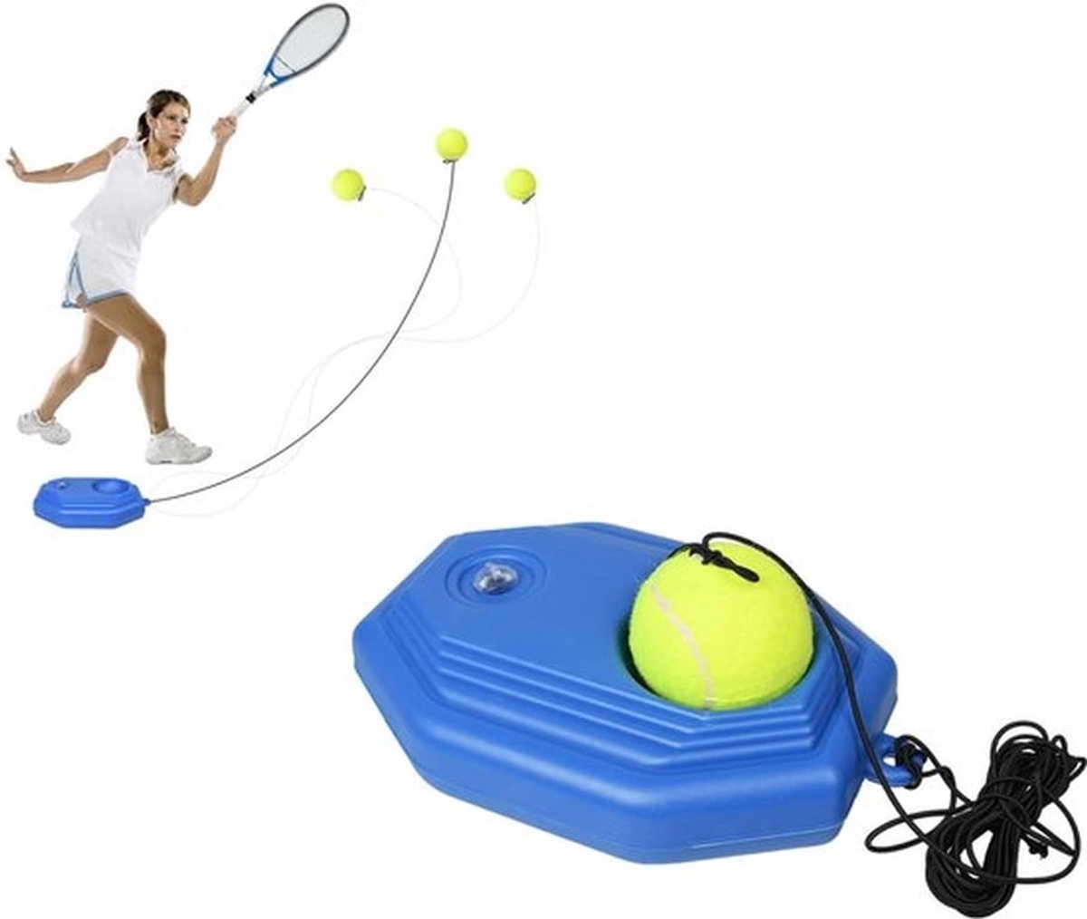 Tennistrainer Duurzaam - Tennis Trainer - Trainingsbal - Basis met Ventiel - Zelfstudie Tool - Verbeter je Coördinatie - Tennistrainingsapparaat