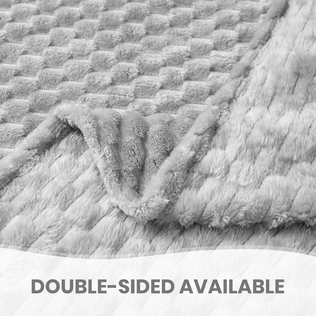 SnelShoppen - Good Nite Cuddly Blanket, Fluffy Fleece Dekentje 150 x 200 cm, Zachte Microfiber Sofa Dekbed, Warme Grijze Bedsprei voor Bank, Bed, Slaa
