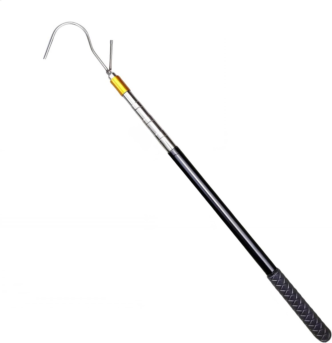 SnelShoppen - Telescopische Stang met Haak voor Zonnedoeken, Boot Haken, Pool Robot, Versterkte Ontwerp, 152cm, Rvs Handvat, Camping, Motorhomes
